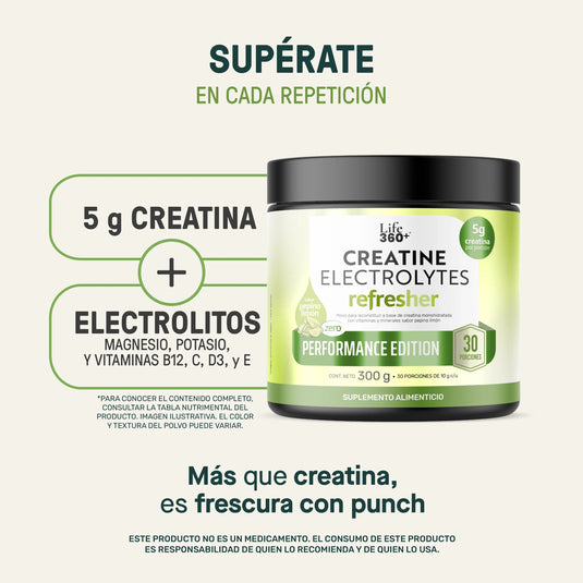 Creatine Electrolytes Refresher Pepino - Limón