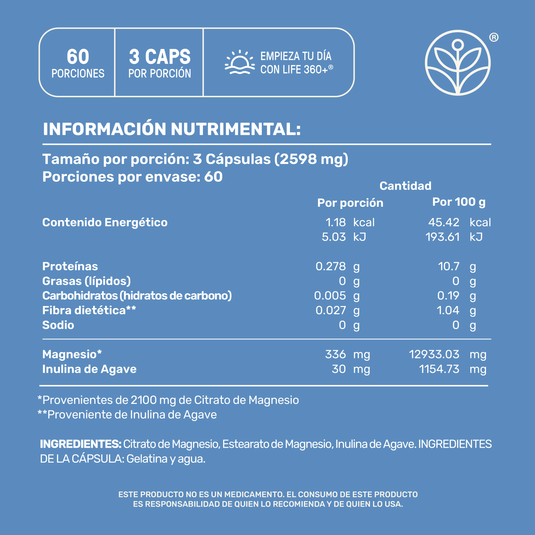 Magnesium Citrate e Inulina