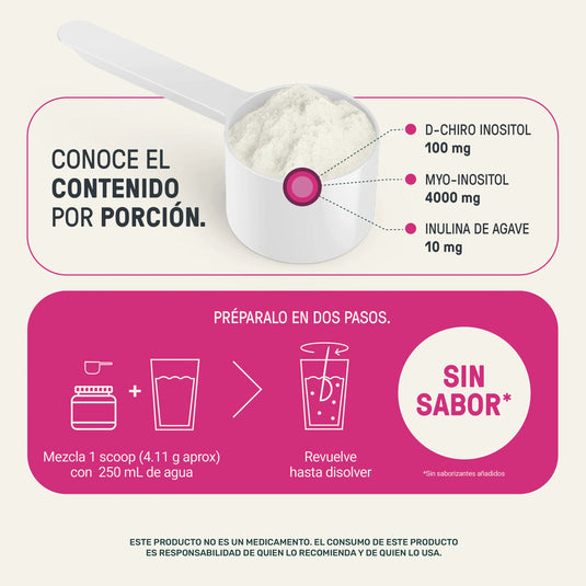 Women's Myo & D-Chiro Inositol en Polvo